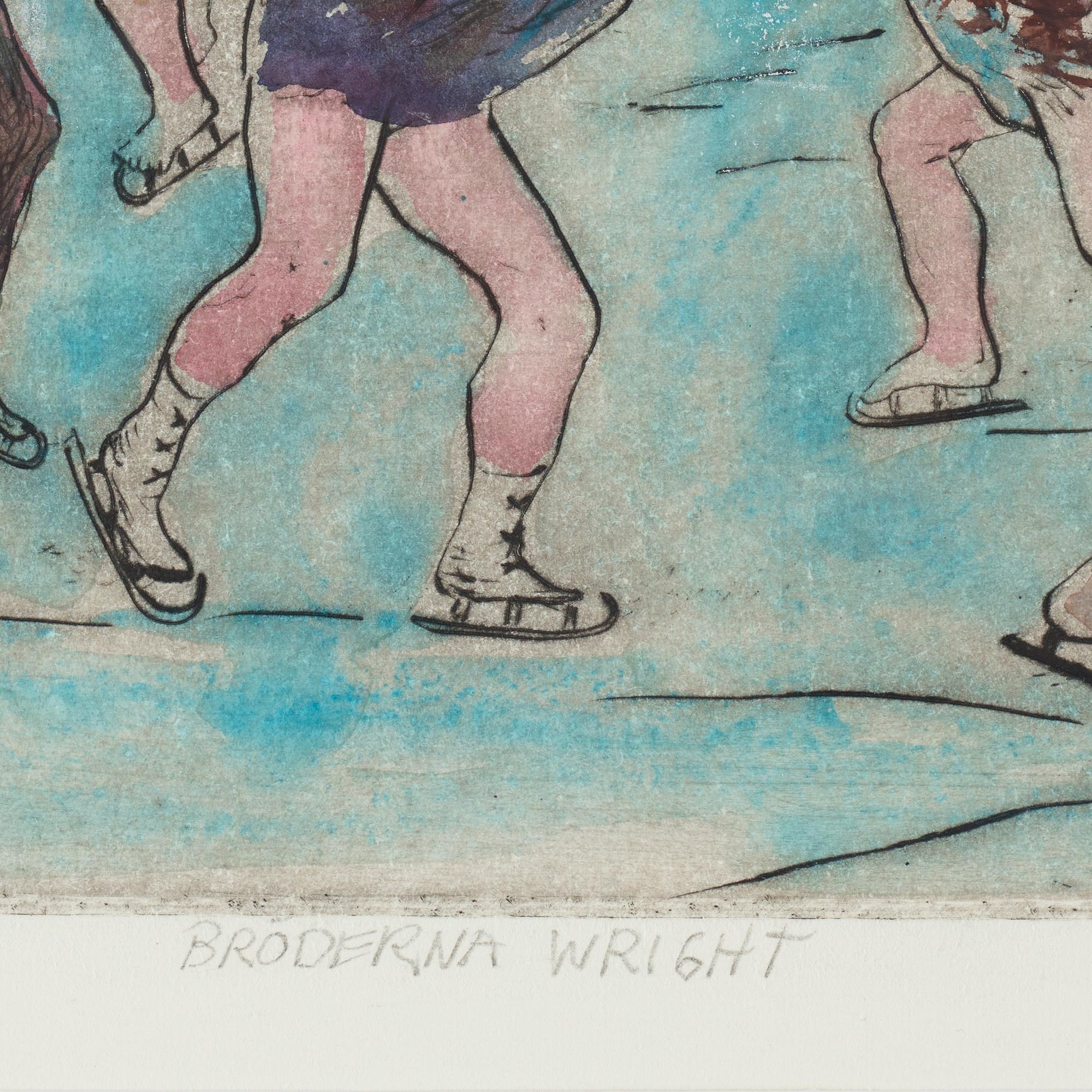 Hans Wigert, akvarellerad etsning, signerad provtryck.