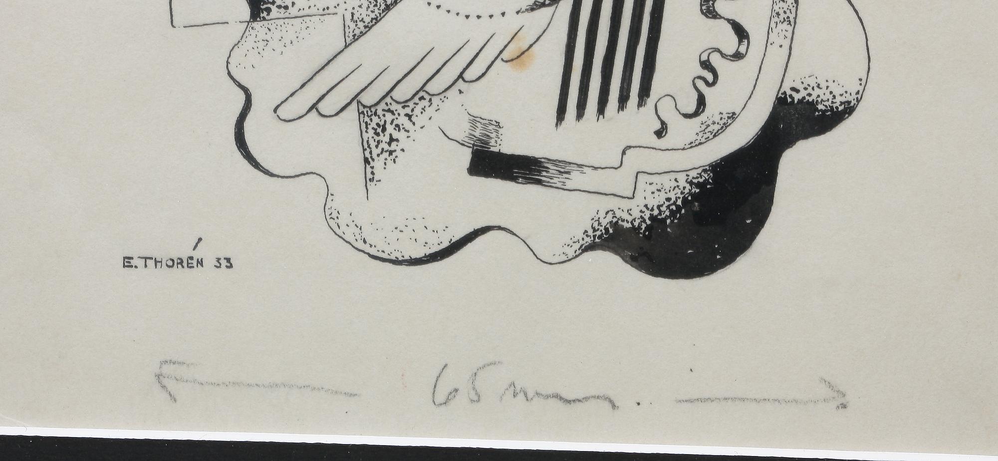 THORÉN, ESAIAS, tuschteckning, sign o dat -53.