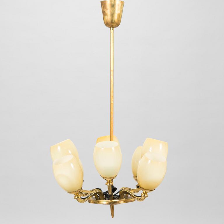Paavo Tynell, taklampa modell 1382/8,  Idman 1900-talets mitt.