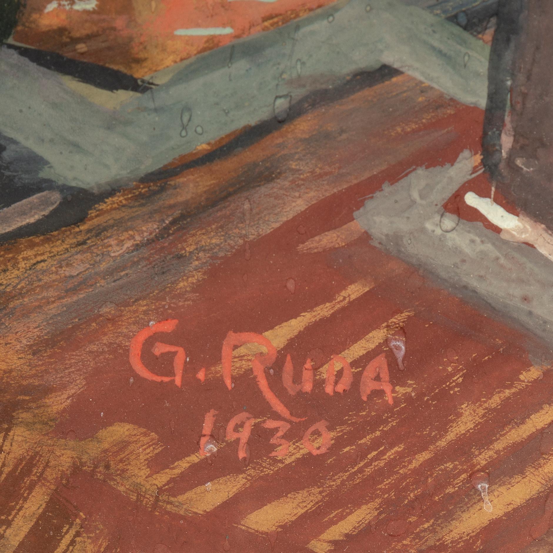 GUNNAR RUDA, akvarell, signerad och daterad 1930.