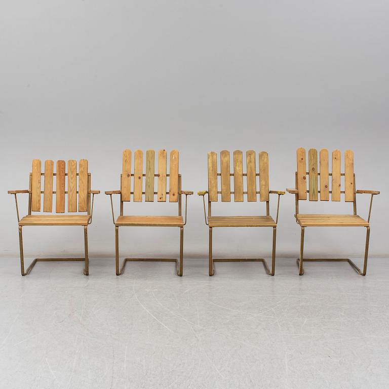 a set of 4 'A2' garden chairs by Grythyttan.
