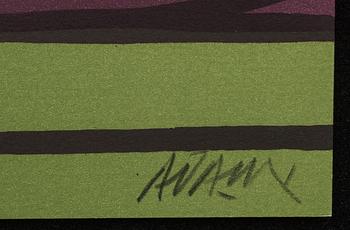 VALERIO ADAMI, färgserigrafi, signerad och numrerad X.XX e.a.