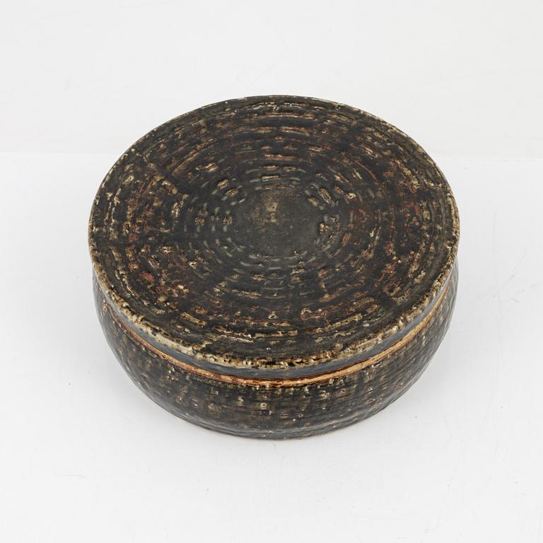 Carl-Harry Stålhane, a stoneware object, Rörstrand, signed and dated -61.