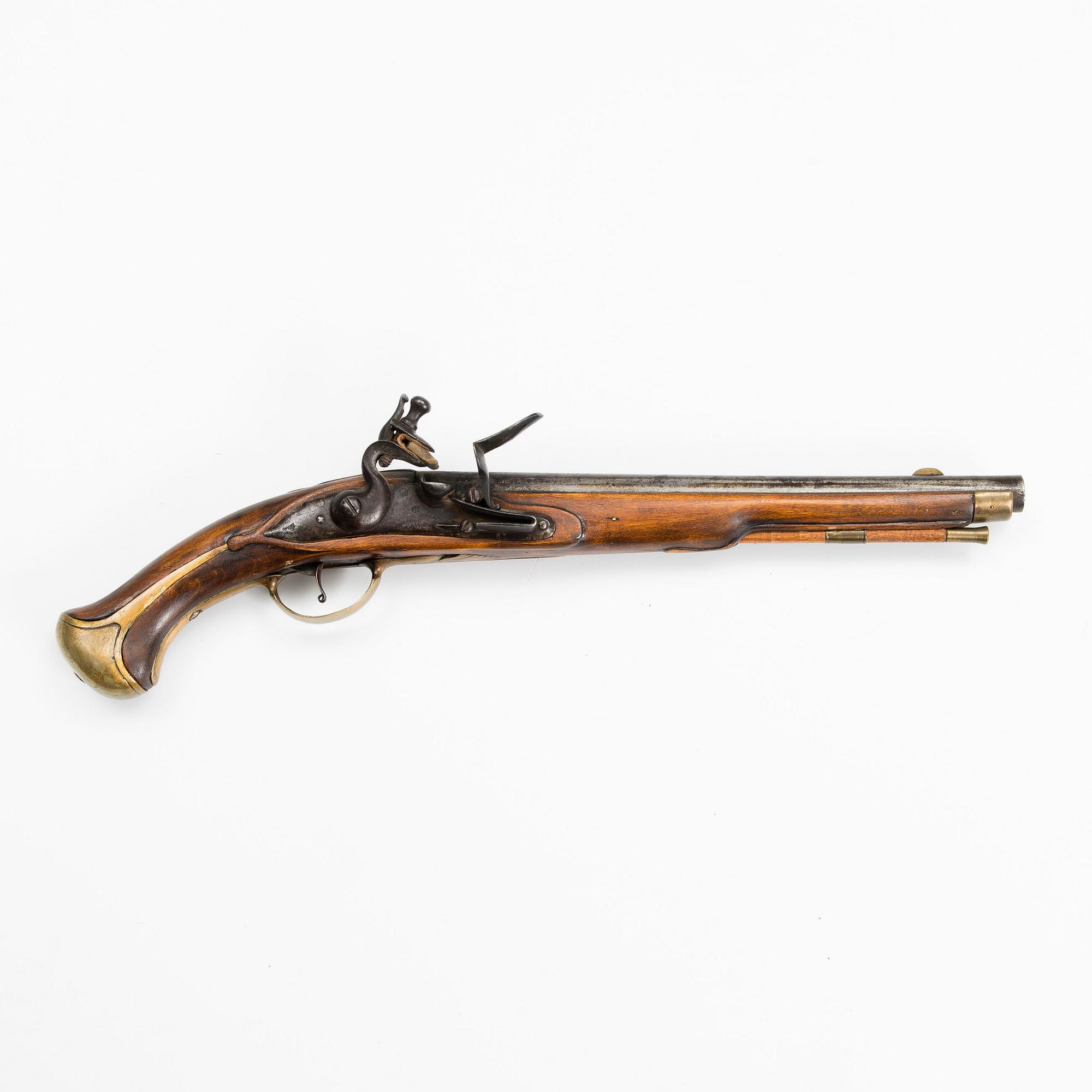A Swedish flintlock pistol model 1738.