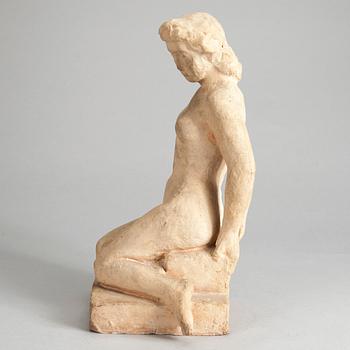 BEN RENVALL, skulptur, lergods, signerad och daterad 1942-45.