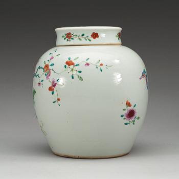 A famille rose jar with cover, Qing dynasty, Qianlong (1736-95).