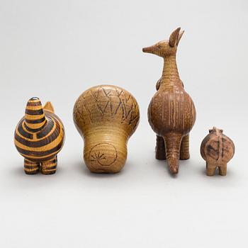 Lisa Larson, four stoneware figurines for Gustavsberg.