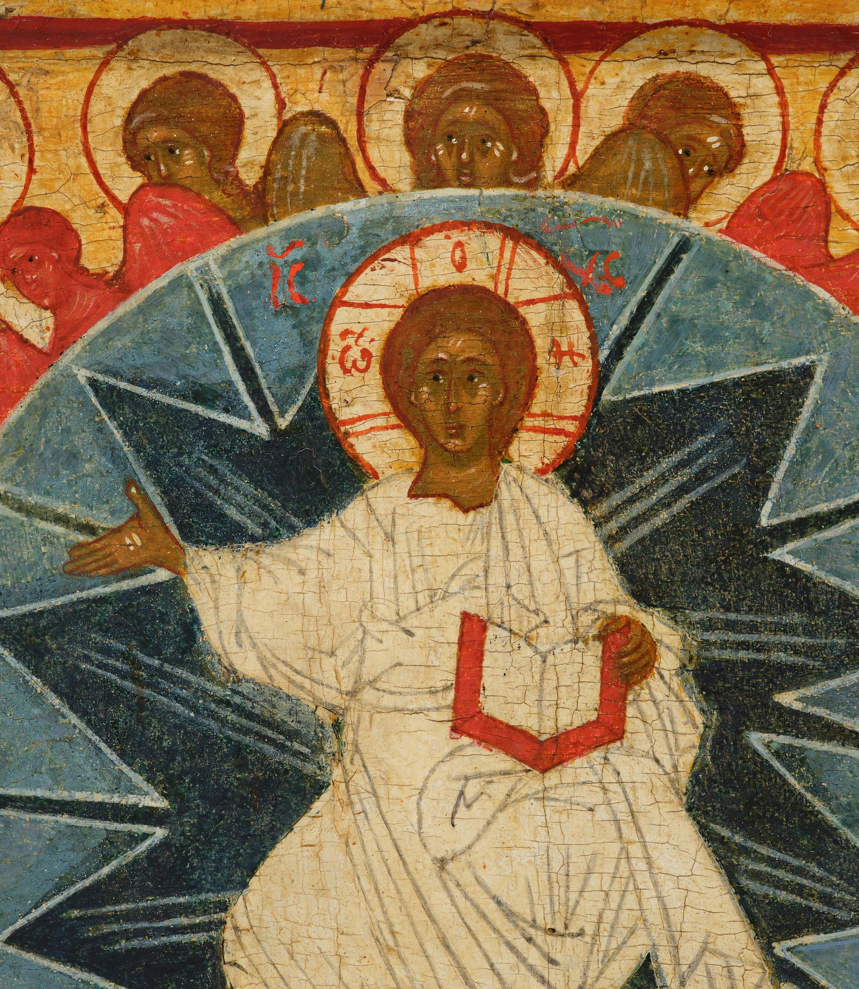 Ikon, "Alla heligas sabbat", Novgorodskolan ca 1500.