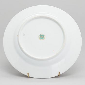 Set of eight Russin porcelain plates for Kornilov Brothers 1884-1917.