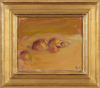 Evert Lundquist, oil on canvas laid on panel, signed with initials and signed verso.