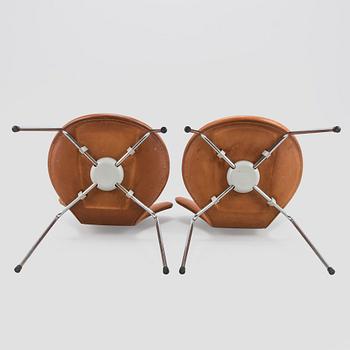 Arne Jacobsen, six "Seven" chairs, Fritz Hansen, Denmark late 20th century.