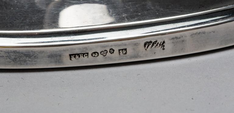LJUSSTAKAR, ett par, silver, Tore Eldh, K&EC, Göteborg, 1968 och 1969.