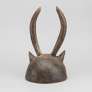 Helmet horned mask, Senufo, Ivory Coast.