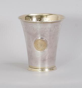 MINNESBÄGARE, silver, Stockholm 1952.