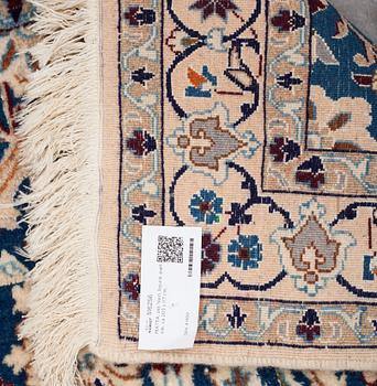 MATTA, old, Nain, figural, part silk, ca 203 x 117 cm.