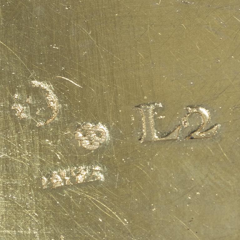 Three silver boxes, 18th-19th century.