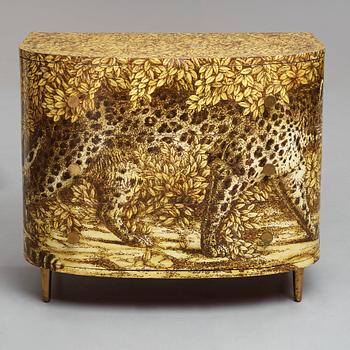 Piero Fornasetti, a "Leopardo" chest of drawers, Ateliers Fornasetti, Milan 1950-60's.