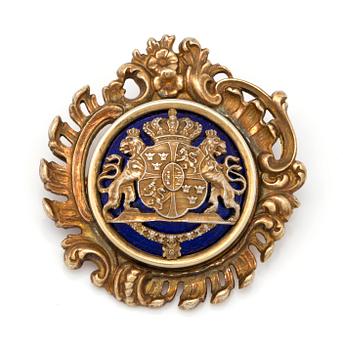 BROSCH, Sveriges Stora Riksvapnet.