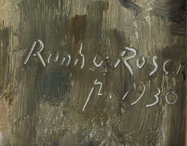 REINHOLD VON ROSEN, olja på pannå. Sign o dat 1930.