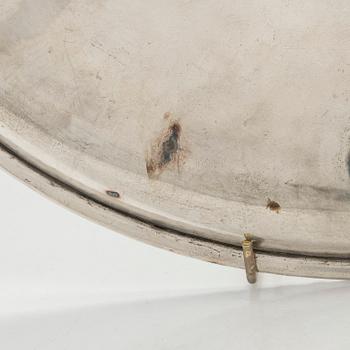 Tarjotin, hopeoitu, Thomas Woolley, Birmingham, Englanti n. 1900.