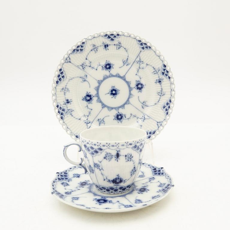 Royal Copenhagen, coffee service, 27 pieces, porcelain, "Blue Fluted", Denmark.