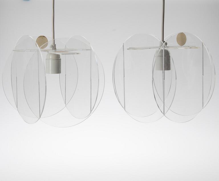 KATTOVALAISIMIA, 3 kpl, design Anna-Maija Salo, 1970-luku. Kupujen korkeus noin 22 cm.