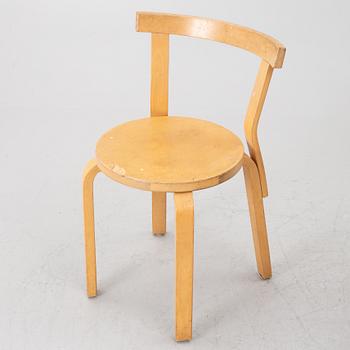 Alvar Aalto, Four model 68 chairs, Artek, Finland.