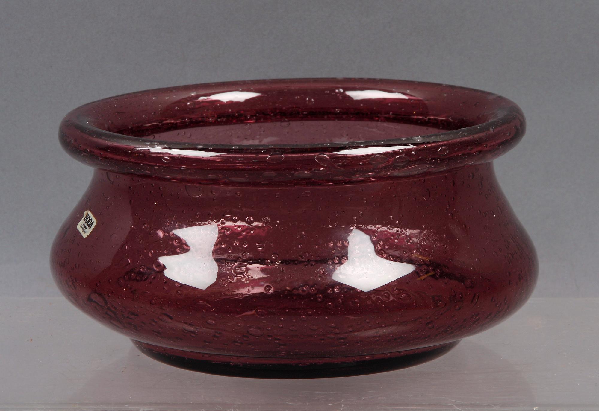 KARAFF samt SKÅL, glas. Erik Höglund, Boda.