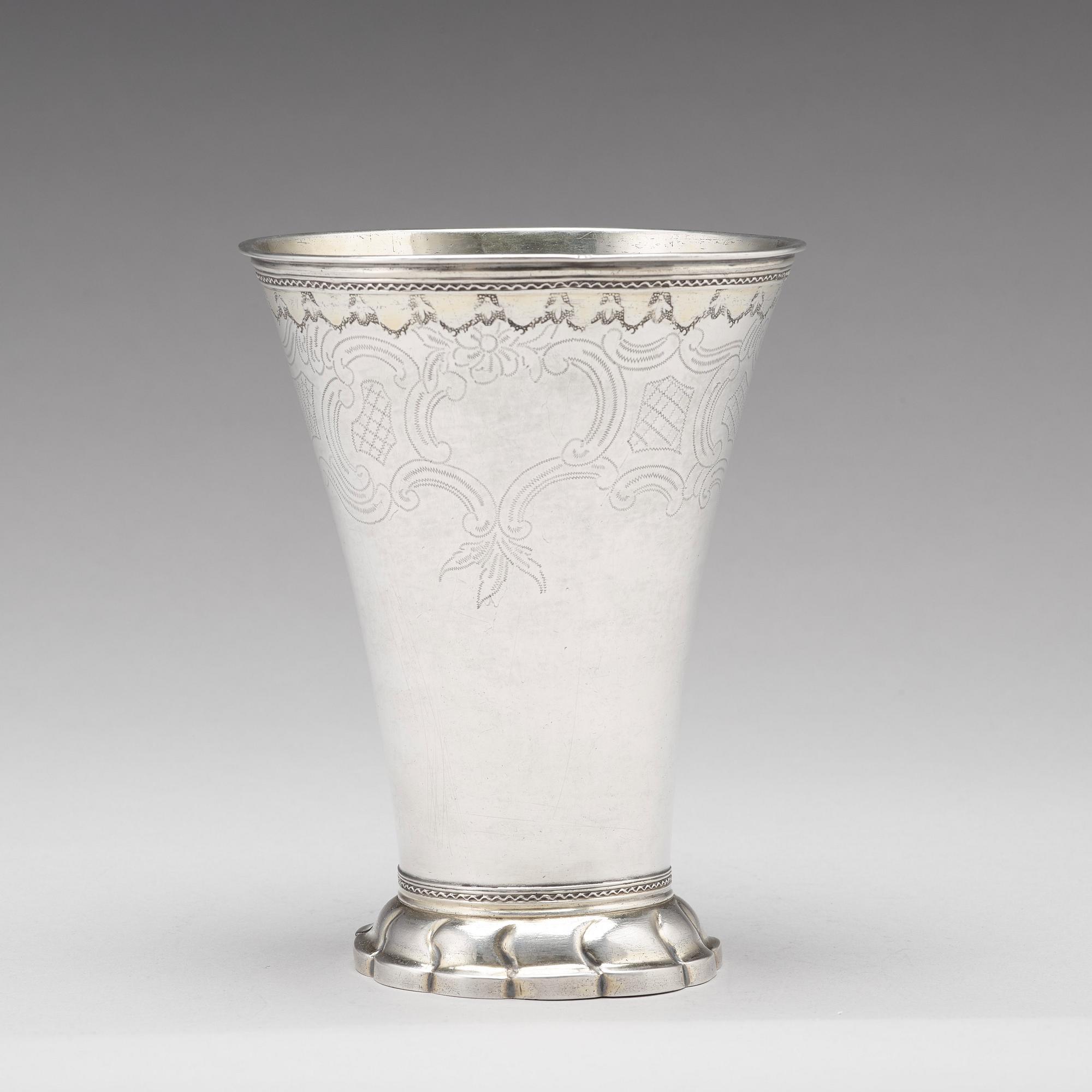 Daniel Lundström, bägare, silver, Stockholm 1784.