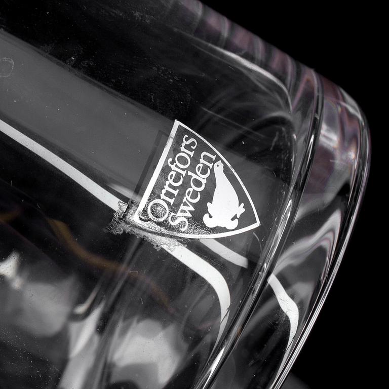 Six Gunnar Cyrén 'Nobel' tumbler glasses, for Orrefors.