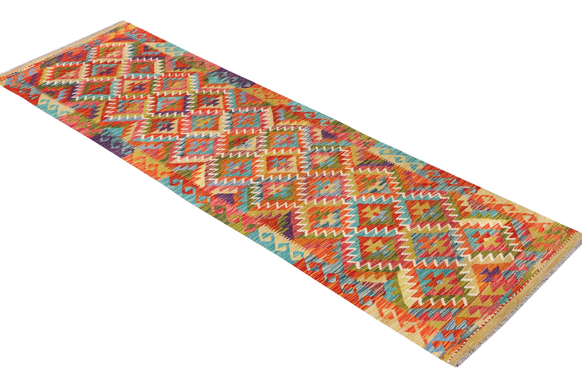 A Kilim runner carpet, c. 300 x 85 cm.