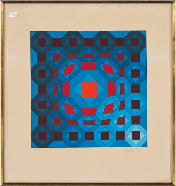 VICTOR VASARELY, 4 st, litografi, sign.