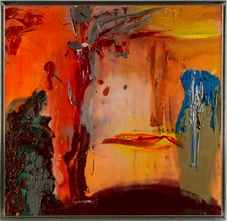 STEPHEN MUELLER, acrylic on canvas, signed and dated 1986 verso.