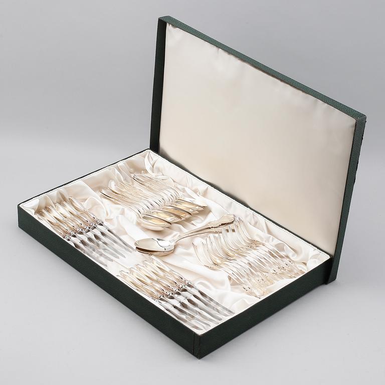 BESTICKSERVIS, 39 delar, silver, "Olga", GAB, Stockholm, 1960-tal. Total vikt ca 2166 g.