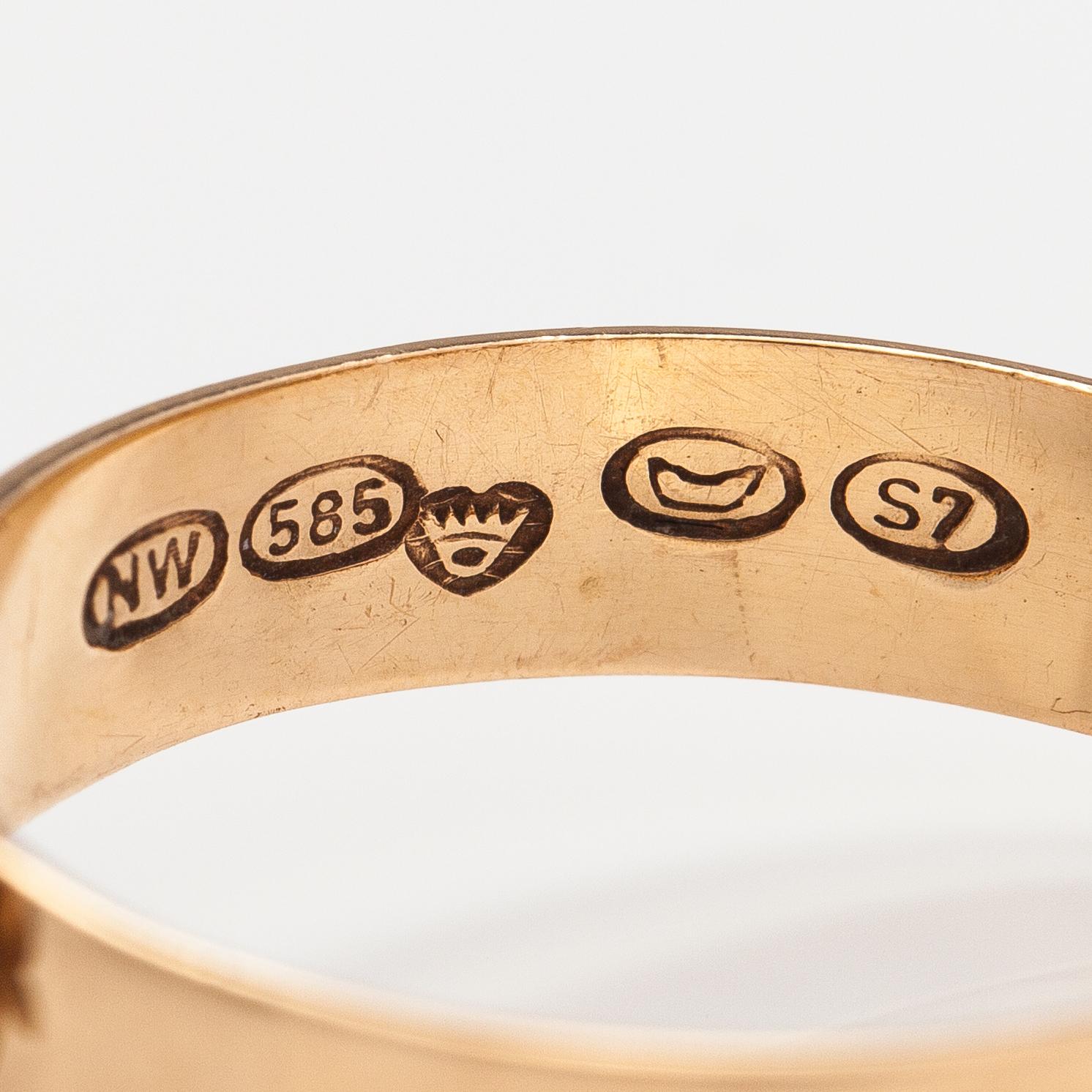 Liisa Vitali, Sormus "Kevät", 14K kultaa. Westerback, Helsinki 1971.