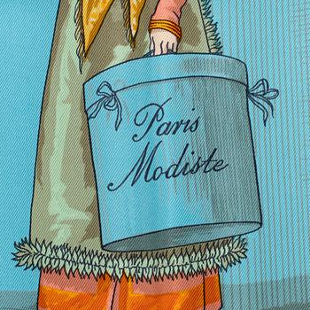 HERMÈS, scarf, 'Paris Modiste'.