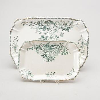 MATSERVIS, 45 delar, flintgods, Växjö Guld, Gustavsberg, omkring år 1900.