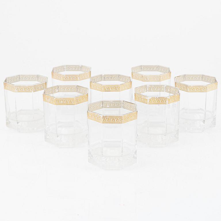 Eight glasses, Versace for Rosenthal.
