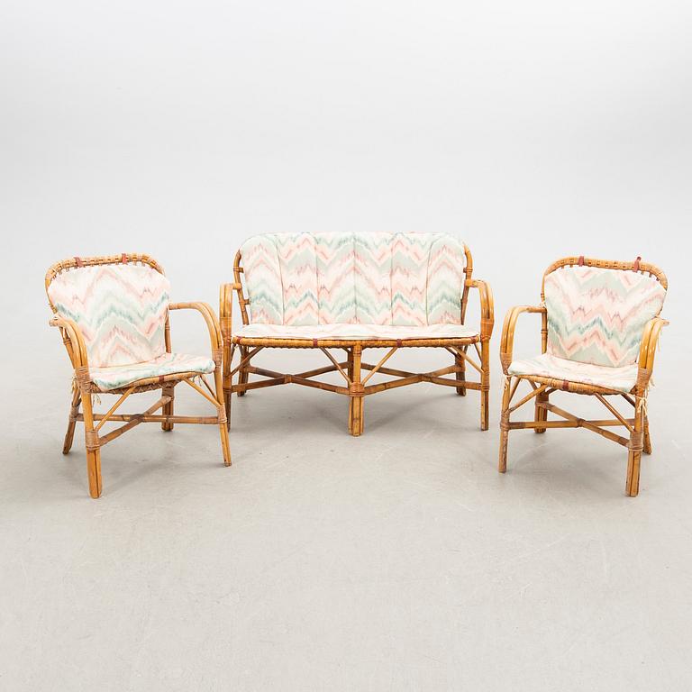 Möbelgrupp, 5 delar, rotting, 1900-talets senare del.