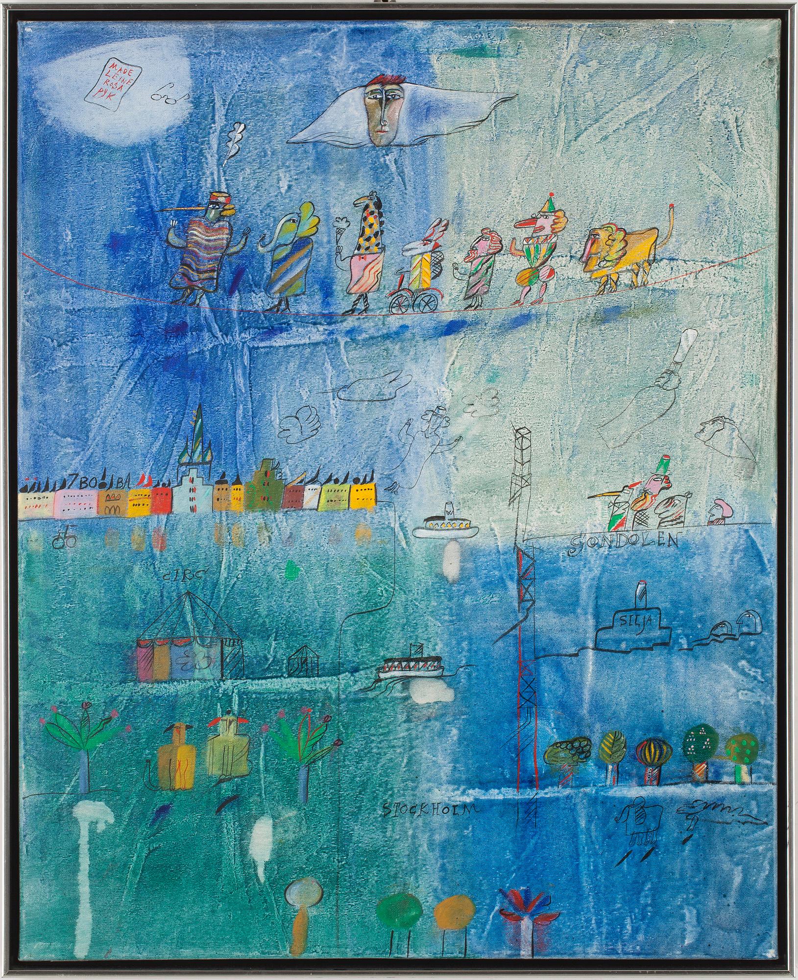 MADELEINE PYK, olja på duk, signerad.