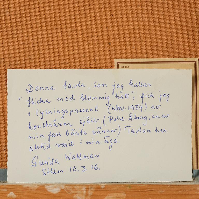 Pelle Åberg, Young woman with a hat.
