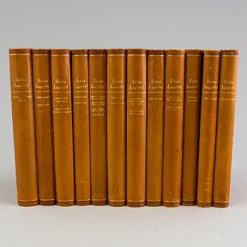 BÖCKER, 12 stycken, "Skrifter av Selma Lagerlöf", Albert Bonniers förlag 1940/50-tal.