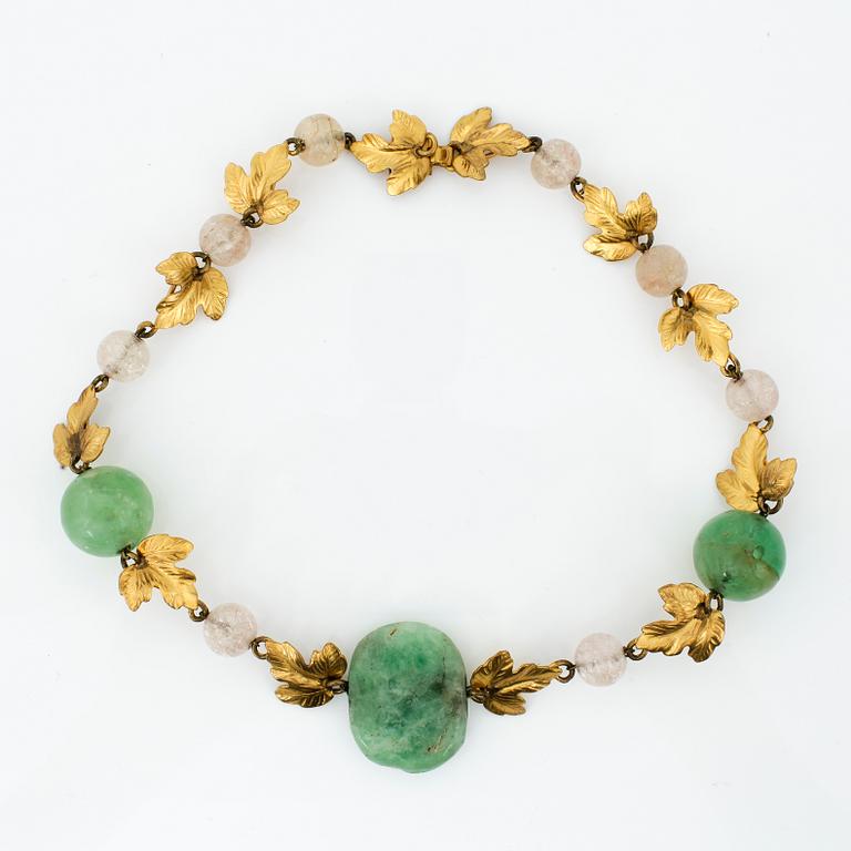 COLLIER, bla gulmetall och jade, 19/2000-tal.