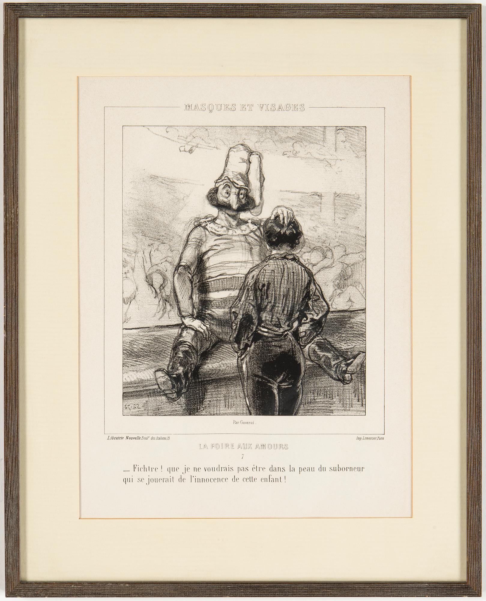 PAUL GARVARNI, efter 4 st, litografier/illustrationer, 1900-tal.