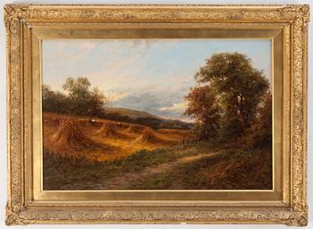 An oil on canvas signed F. Walters, England, 19th Century.