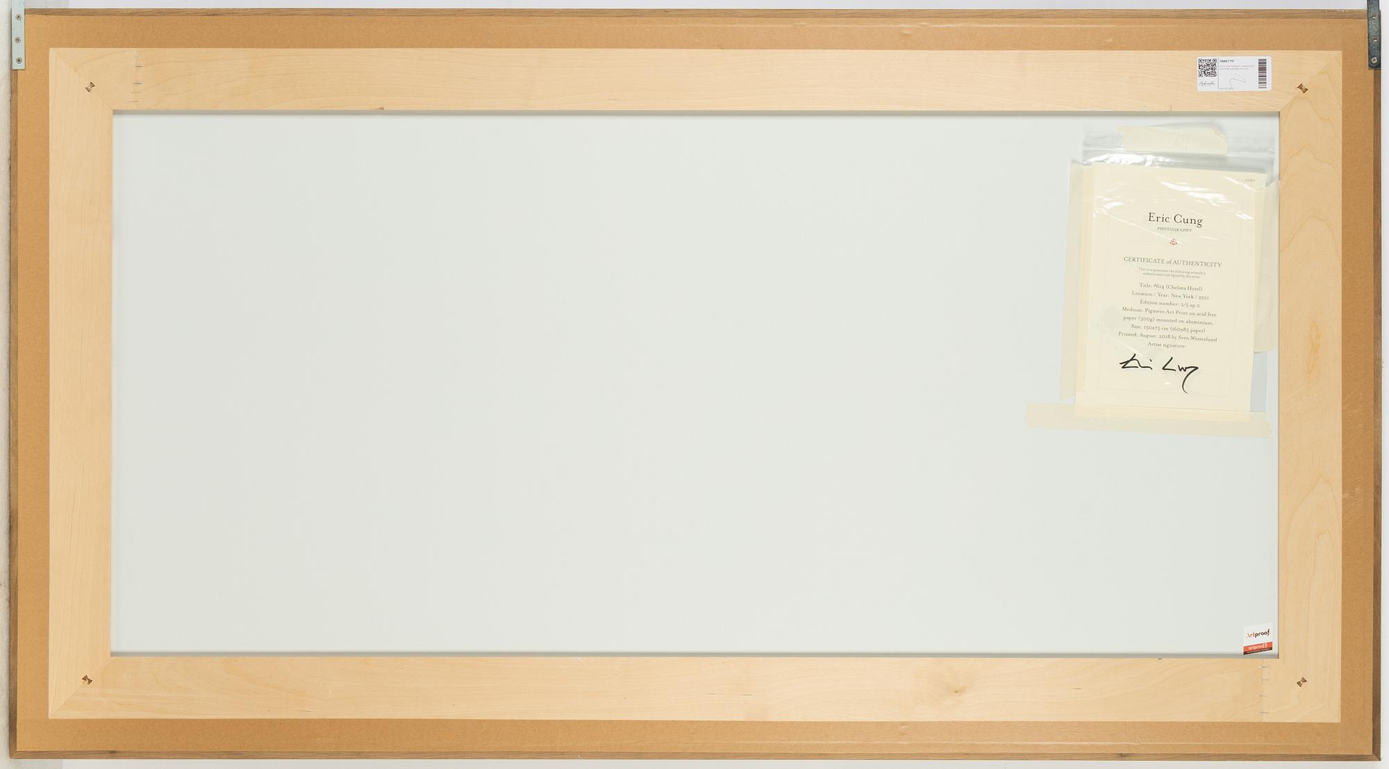 Eric Cung, pigment print, 2011, signed on certificate, Ed 2/5.