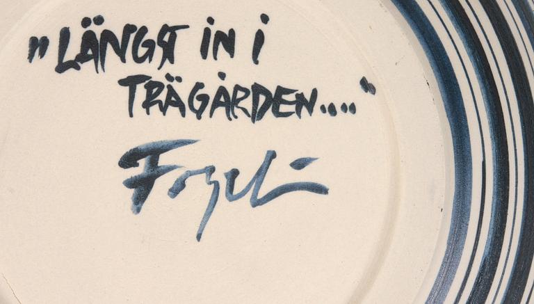SKÅLFAT, lergods, Herman Fogelin, egen ateljé, sign.