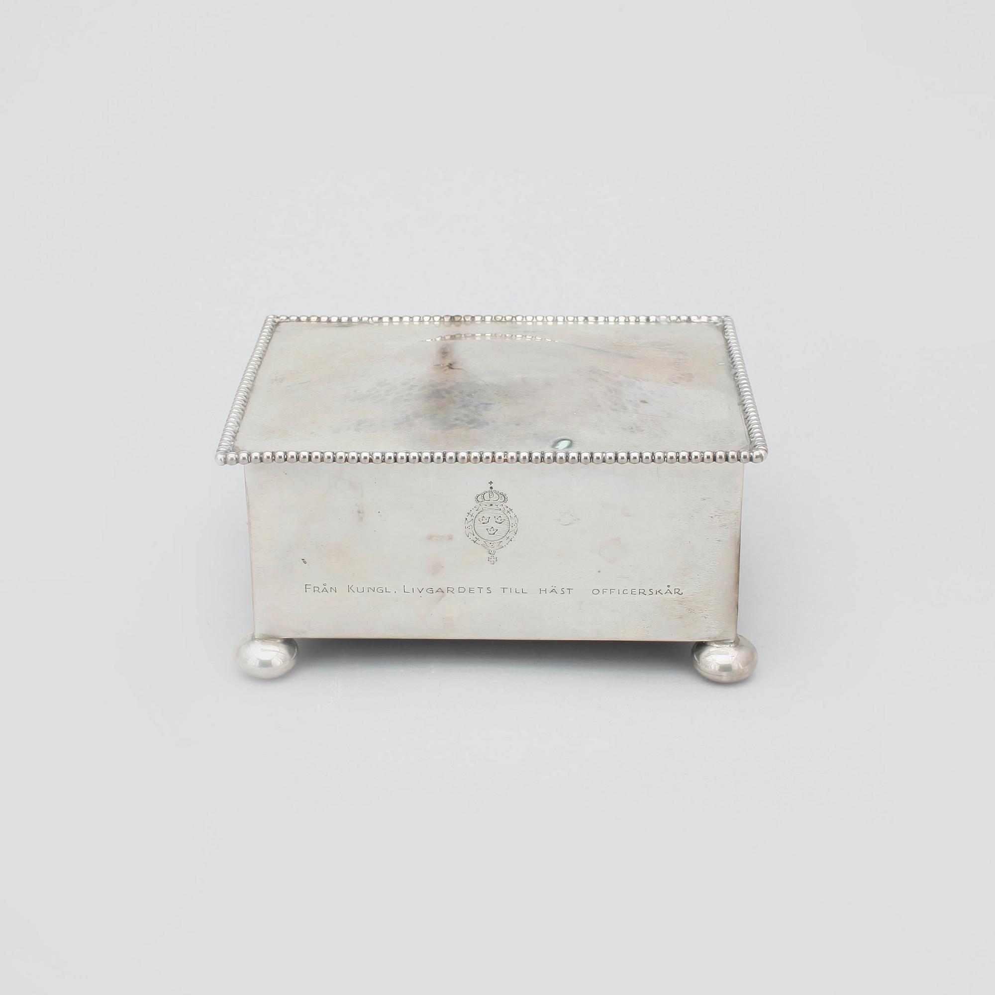 CIGARETTSKRIN, silver, K. Anderson. Stockholm 1925.