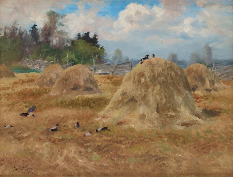 Bruno Liljefors, Crows on the field.