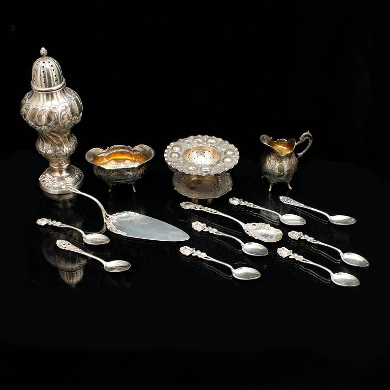 PARTI SILVER, silver, 21 delar, bla. GAB, Stockholm 1963. Totalvikt ca 753 gram.